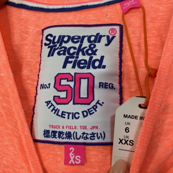 Superdry Trackster Slim Boyfriend Tee Size 2 - Picture 3 of 4